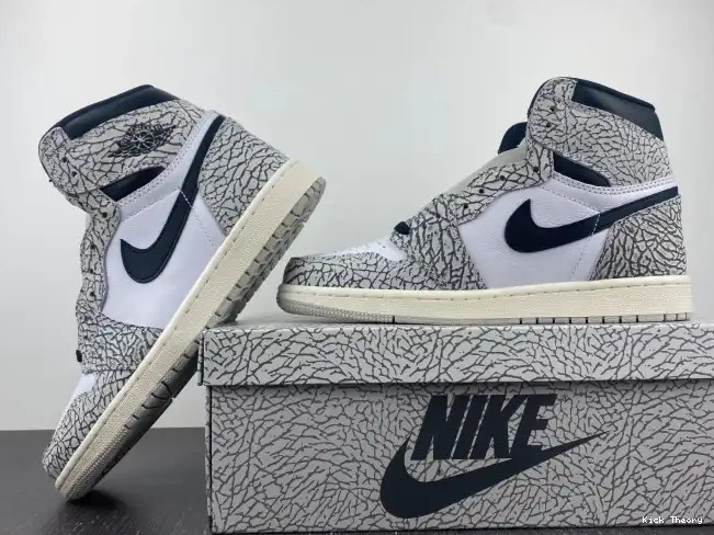 Kick Theory 1 Jordan Cement Air High DZ5485-052 White OG 0516